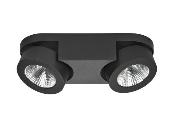 Spot Montreal Zwart LED (2x5W) recht