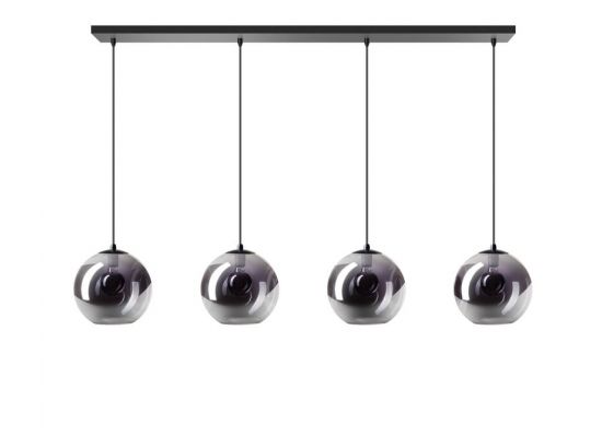 Borro hanglamp m.zw./glas smoke