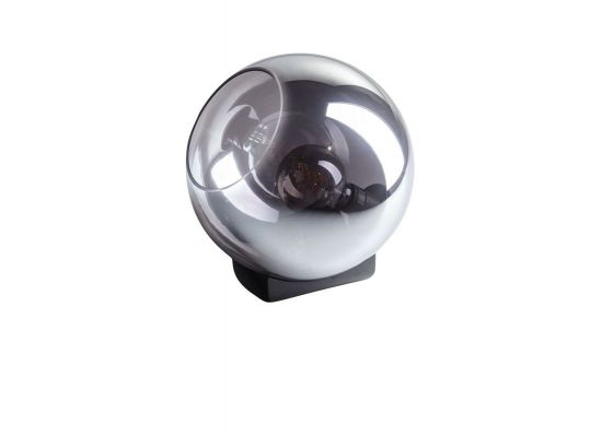 Borro tafellamp m.zw./glas smoke