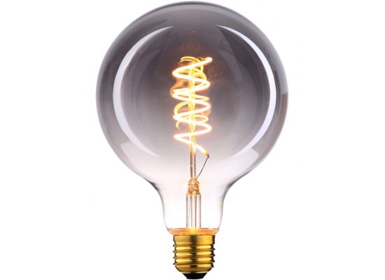 E27 LED filamentlamp - globe 80 - 4W dimbaar - smoke