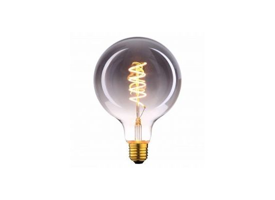 E27 LED filamentlamp - globe 80 - 4W dimbaar - smoke