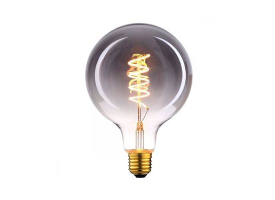 E27 LED filamentlamp - globe 80 - 6W - 3-staps dimbaar zonder dimmer - smoke