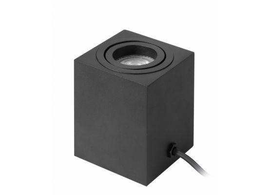 Strakke spot vierkant zwart-8cm