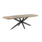 eettafel oltia houtstructuur en metaal