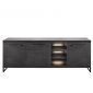 Dressoir Formia houtstructuur zwart