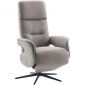 Relaxfauteuil Dock 5 L grijs stof microleder