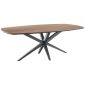 Eettafel Warita Deens ovaal houtstructuur 220x120cm