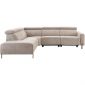 Hoekbank met relax Nardio taupe links